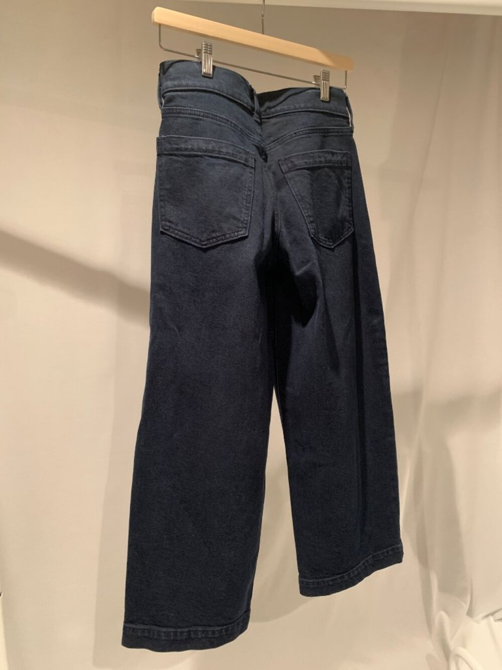 Navy Wide Leg Crop Banana Republic Premium Denim - Size 27